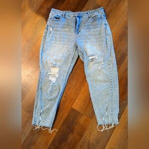Distressed Blue Women's Jeans size 18 Vanilla Star Just Above Ankle Length